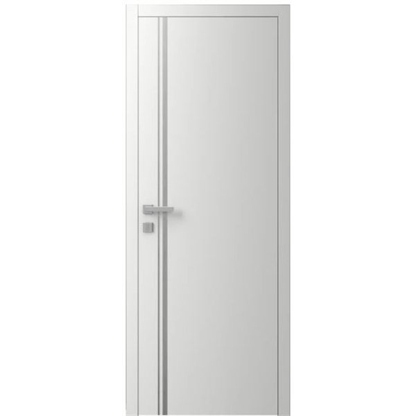 Двері міжкімнатні Ваші Двері Charm 5 Білий шовк сірий молдинг 