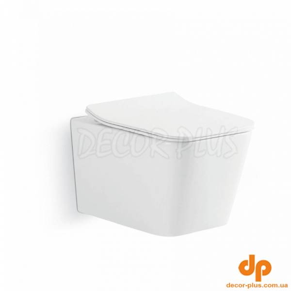 DLI30401111W Linea Підвісний безобідковий унітаз з кришкою soft-close та Vortex Flush, білий (1 сорт)