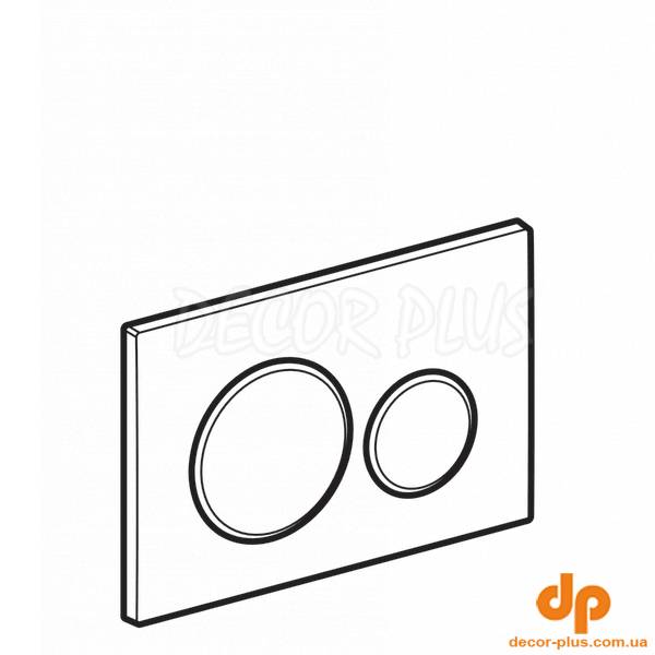 115.882.01.1 Sigma20 round Клавіша змиву, подвійний змив, легкоочисна поверхня, білий мат (1 сорт)