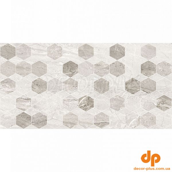 Кахель д/стіни MARMO MILANO Hexagon Декор Світло-Сірий 30х60