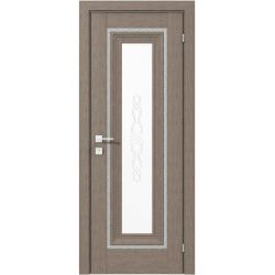 Міжкімнатні двері Rodos Patrizia ПЗ з рис р2 LG сірий дуб