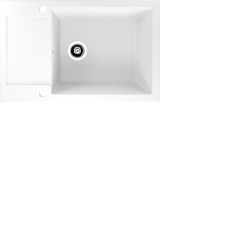 Мийка кухонна VELLO прямокутна 780x500x200 в комплекті з сифоном, чорний моноколор (1 сорт)
