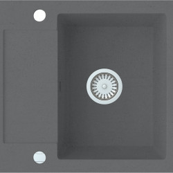 Мийка кухонна DAISY 520x480x160 в комплекті з сифоном,сірий металік (1 сорт)