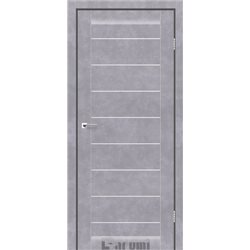 Міжкімнатні двері  LEONA бетон сірий сатин