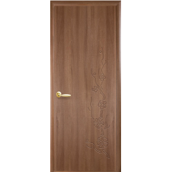 Межкомнатные двери Новый Стиль Сакура золотая ольха с гравировкой ПГ