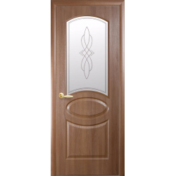 Міжкімнатні двері Новый Стиль Овал золота вільха з рис ПЗ