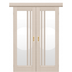 Раздвижные двери Colombo со стеклом беленый дуб