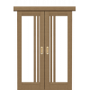 Раздвижные двери Colombo со стеклом дуб натуральный