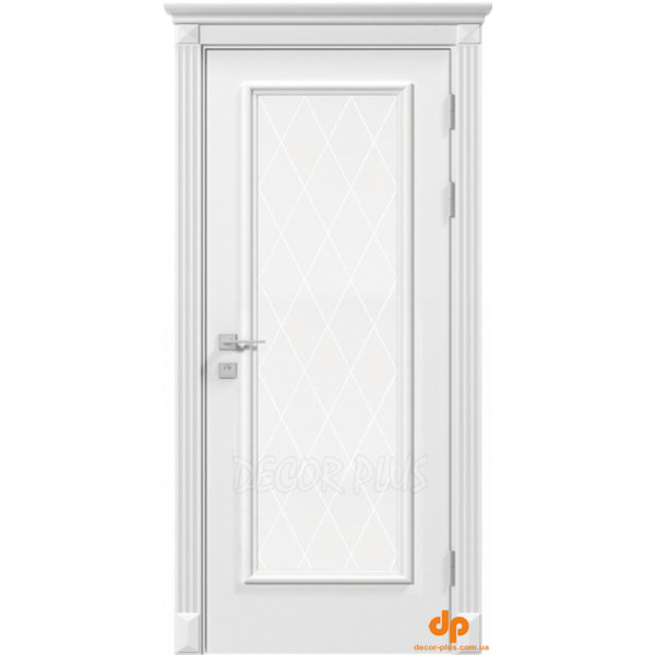 Міжкімнатні двері Rodos ASTI білий мат ПЗ з гравіюванням