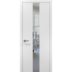 Межкомнатные двери Папа Карло PL-06 белый матовый зеркало