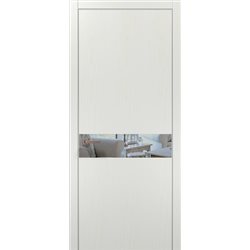 Міжкімнатні двері Папа Карло  PL-03 ясен білий дзеркало
