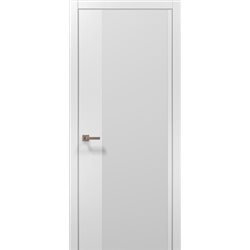 Міжкімнатні двері Папа Карло  PL-13 білий матовий скло бiле