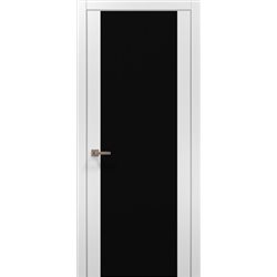 Міжкімнатні двері Папа Карло  PL-14 білий матовий  скло бiле