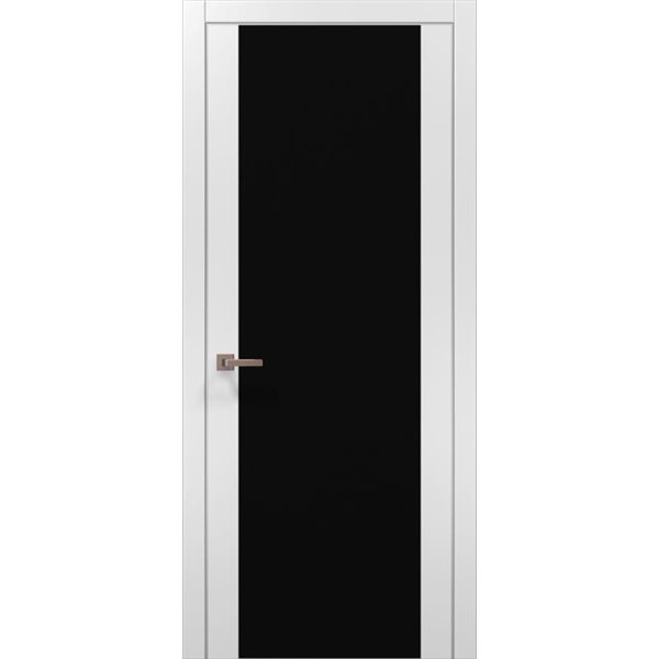 Межкомнатные двери Папа Карло PL-14 белый матовый стекло белое