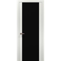 Міжкімнатні двері Папа Карло  PL-14 ясен білий скло бiле