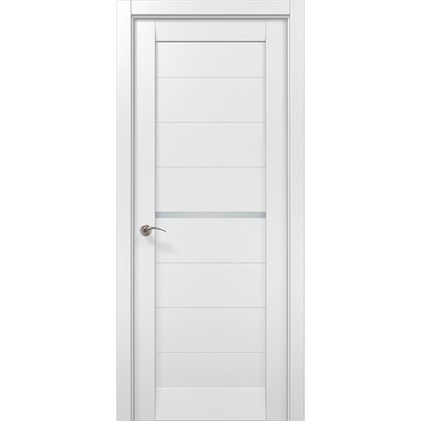 Межкомнатные двери Папа Карло ML-56 белый матовый  стекло сатин 2х сторонний