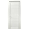 Міжкімнатні двері Папа Карло ML-56 ясен білий скло сатин 2х сторонній