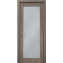 Межкомнатные двери Папа Карло ML-00 дуб серый стекло сатин 2х сторонний