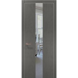 Межкомнатные двери Папа Карло PL-06 бетон серый зеркало