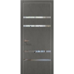 Межкомнатные двери Папа Карло PL-27 бетон серый зеркало