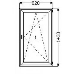 Окно Виконда металлопластиковое одинарное (0,82х1,43)
