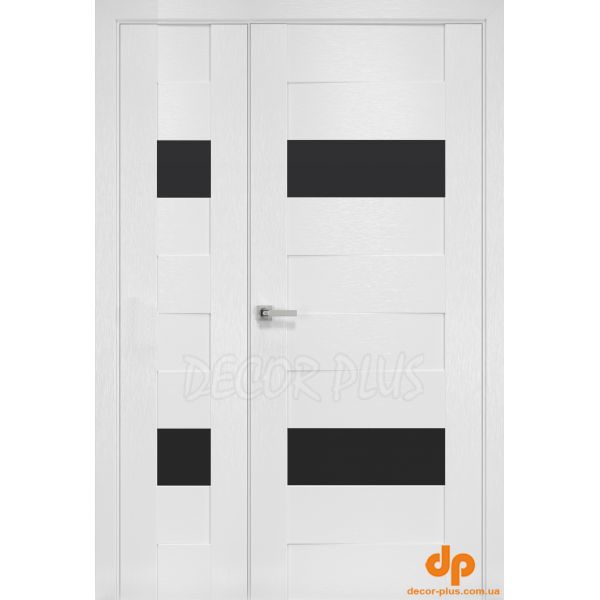Полуторные двери  Женева BLK X-белый