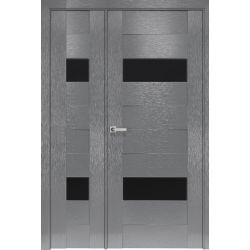 Полуторные двери  Женева BLK X-серый