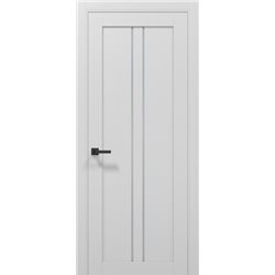 Міжкімнатні двері Папа Карло Т-02 білий альпійський скло сатин 2х сторонній