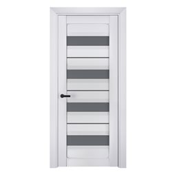 Міжкімнатні двері Термінус ELIT PLUS модель 109 White скло матове сатин
