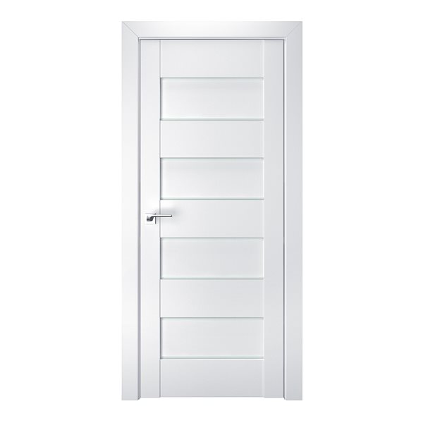 Міжкімнатні двері Термінус ELIT PLUS  модель 112  White скло матове сатин
