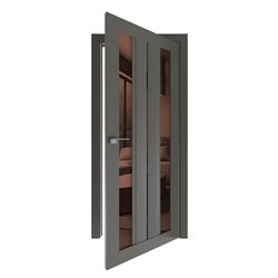Межкомнатные двери Терминус ELIT  Soft модель 121 Onix Зеркало Бронза
