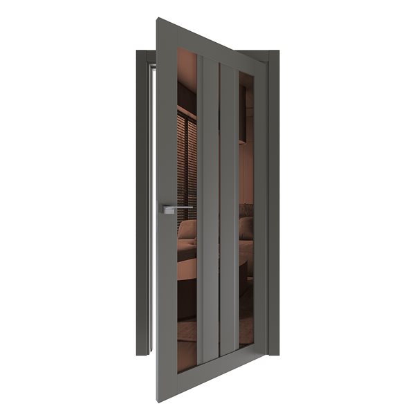 Міжкімнатні двері Термінус ELIT  Soft  модель 121  Onix  Дзеркало Бронза
