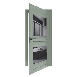 Межкомнатные двери Терминус ELIT  Soft  модель 124 Olivin Зеркало Серебро
