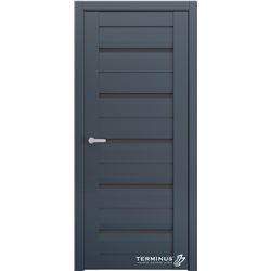 Міжкімнатні двері Термінус ELIT  Soft модель 111 Sapfire скло Lacobel чорне
