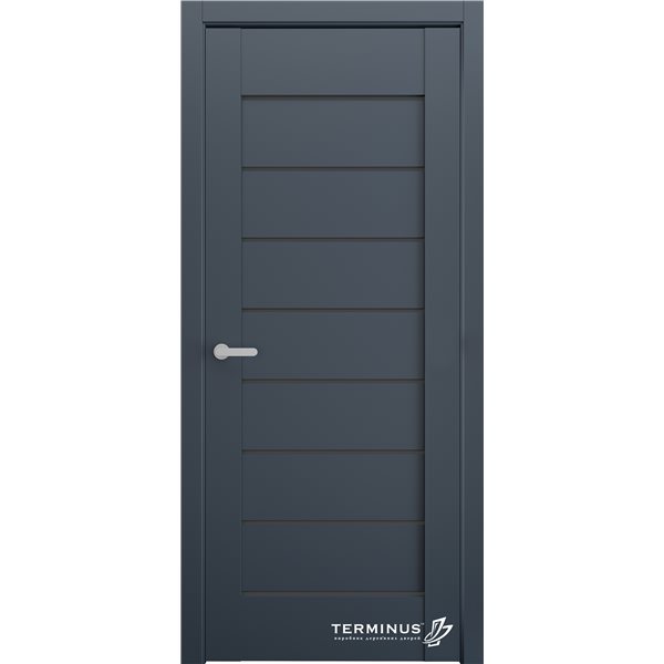 Міжкімнатні двері Термінус  ELIT  Soft модель 112 Sapfire скло  Lacobel чорне
