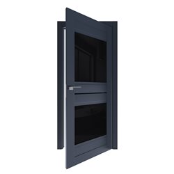 Міжкімнатні двері Термінус ELIT  Soft  модель 124  Sapfire скло чорне

