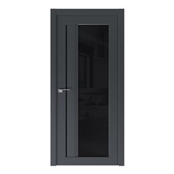 Міжкімнатні двері Термінус модель 123 антрацит скло чорне
