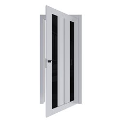 Міжкімнатні двері Термінус модель 121 White скло чорне
