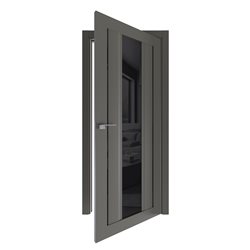 Межкомнатные двери Терминус ELIT  Soft  модель 122 Onix Зеркало Графит
