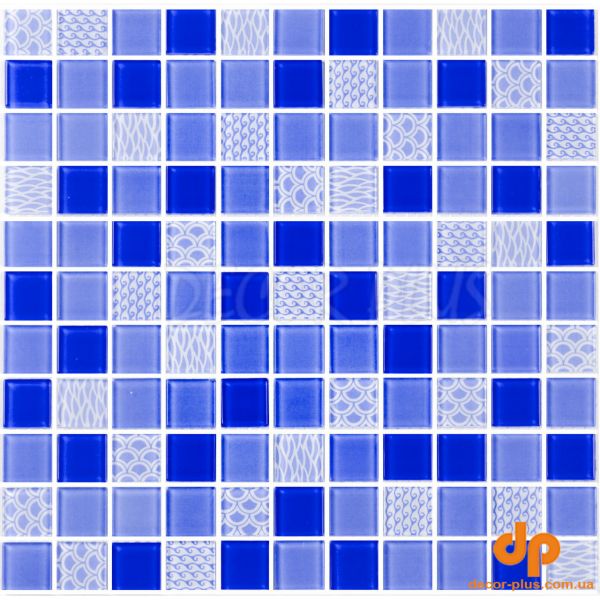Мозаїка GM 4052 C3 Cobalt m/ Cobalt w/Structure 300х300х4 (25х25) Кераміка Лео УКРАЇНА