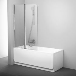 Шторка для ванни двохелементна CVS2-100 L Transparent