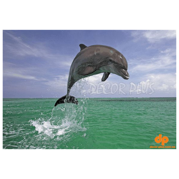 Стеклянная плитка панно 3-D Art-S Дельфин 06